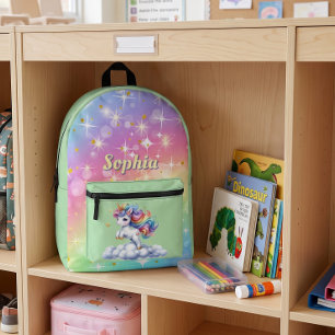 Green sparkle magical unicorn Print Cut Sew Bag
