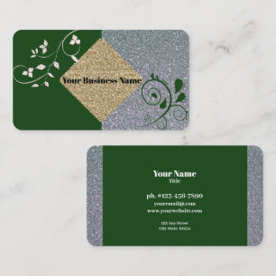 Green Sparkle Professional Business Card