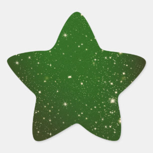 Green sparkle star sticker