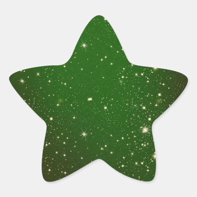 Green sparkle star sticker (Front)