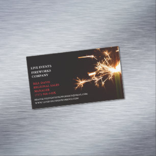 Green Sparkler  July 4th Store  Sales Fireworks  Magnetic Business Card