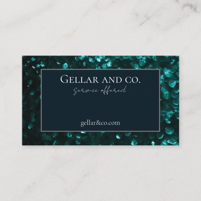 Green Sparkles Business Card (Front)