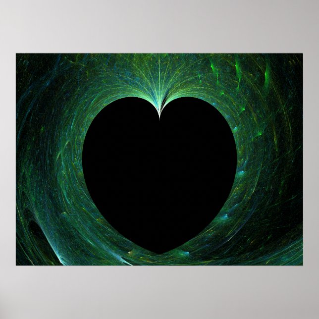 Green Speckled Heart Poster (Front)