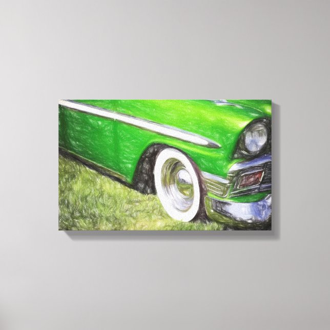Green Speed Canvas Print (Front)