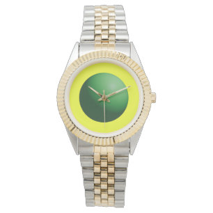 Green Sphere on Yellow  Watch