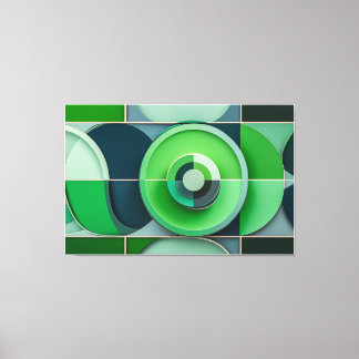 Green spheres in Harmony Canvas Print