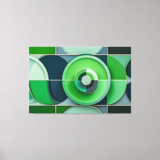 Green spheres in Harmony Canvas Print (Front)