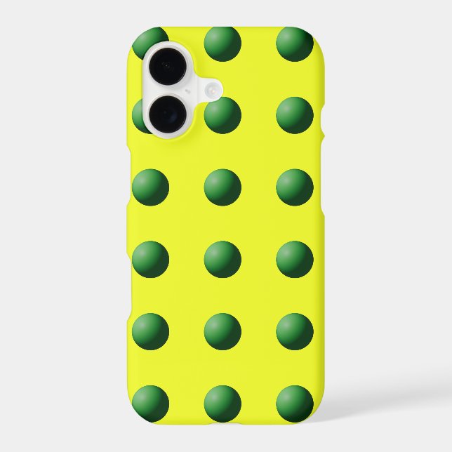 Green Spheres on Yellow  (Back)