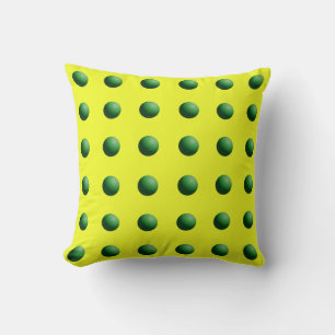 Green Spheres on Yellow Cushion