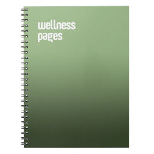 Green Spiral Notebook – "Wellness Pages" Journal