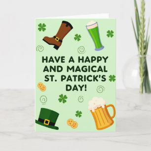 Green Spiral St Patricks Day Card