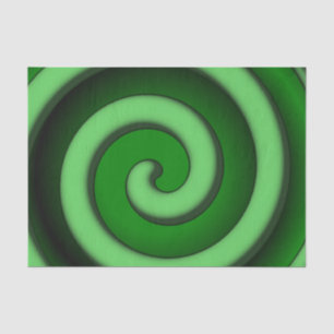 Green Spiral Zone Tissue Paper