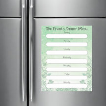 Green Splash with Foliage Personalised Menu