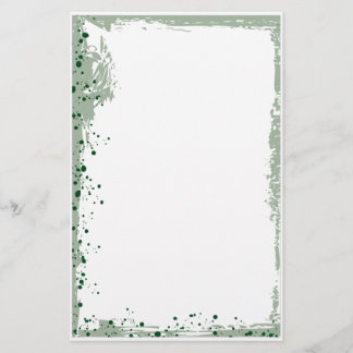 green splat stationery