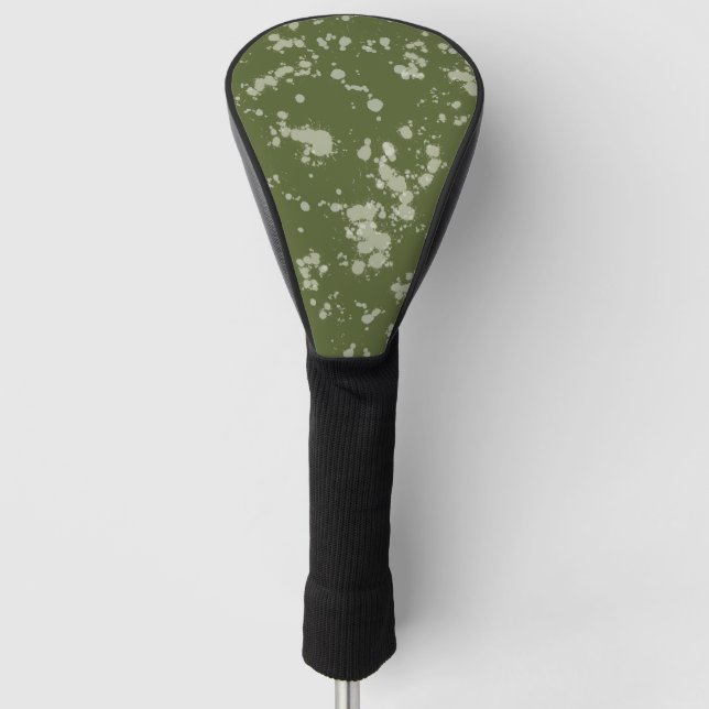 Green Splatter Golf Head Cover (Front)