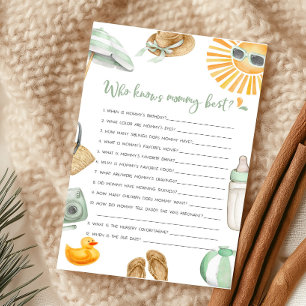 Green Splish Splash Baby Who knows Mummy Best Game