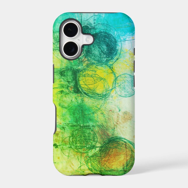 Green Splotches+Splashes Of C On a Durable Retro (Back)