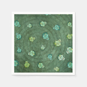 Green Spooky Halloween Scary Zombie Fun Napkin