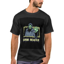 Green Spooky Illustration Creative Grim Reaper