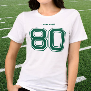 Green Sports Team Custom Name, Number, Team Name Tri-Blend Shirt