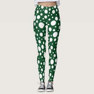 Green Spots Leggings