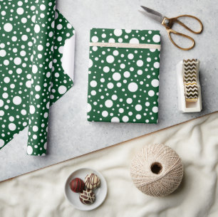 Green Spots Wrapping Paper