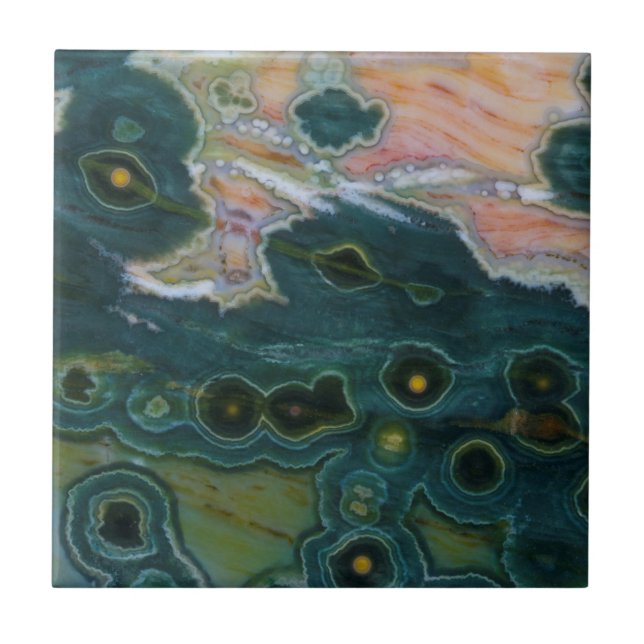 Green Spotted Ocean Jasper Tile (Front)