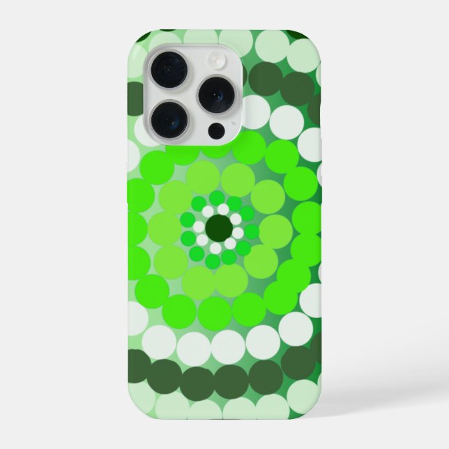 Green Spotty Spots,   iPhone Case (Back)