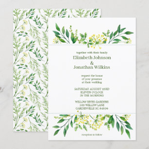 Green Spring Botanical Herbs Wedding Invitation
