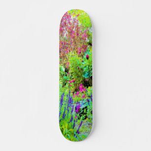Green Spring Garden Landscape with Peonies Skateboard
