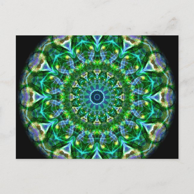 Green Spring Kaleidoscope Postcard (Front)