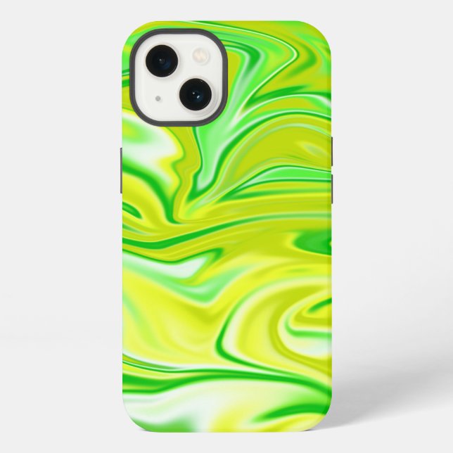 Green Spring Mint Marble, iPhone 13 Case (Back)