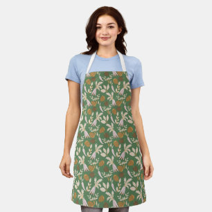 Green Spring Pattern Apron
