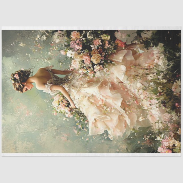 Green Spring Portrait  Tissue Paper (Front)