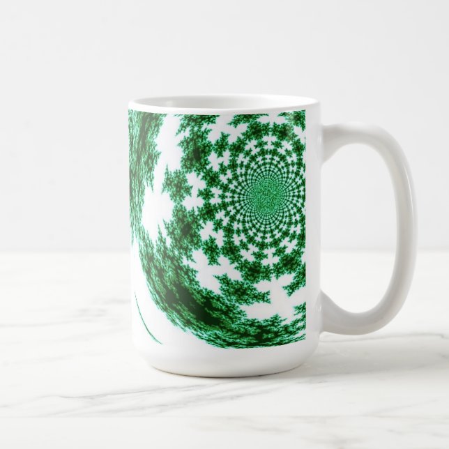 Green Spun Thread Coffee Mug (Right)