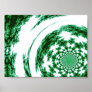 Green Spun Threads Poster