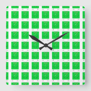 Green Square Guy Wall Clock