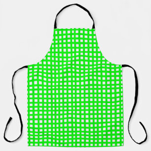 Green square mesh grid apron