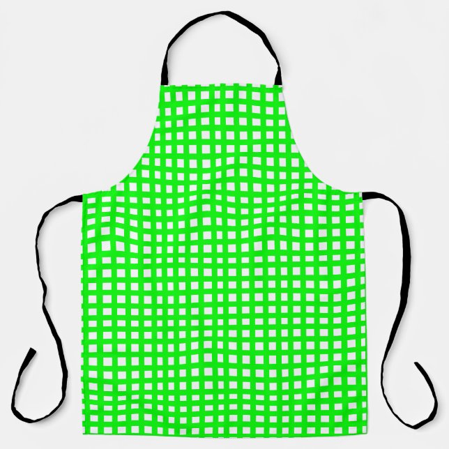 Green square mesh grid  apron (Front)