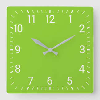 Green Square Wall Clock