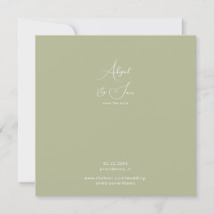 Green Square Wedding Save the Date