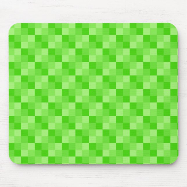 Green Squares Mouse Mat (Front)