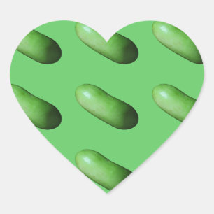 Green Squash (Winter Melon) Heart Sticker