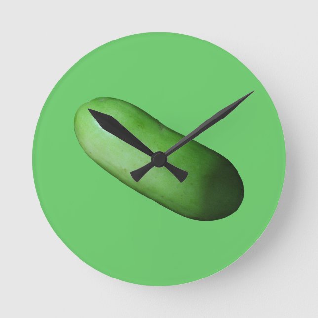 Green Squash (Winter Melon) Round Clock (Front)