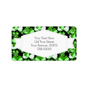 Green St. Patrick's Day Green Shamrock Ireland Label