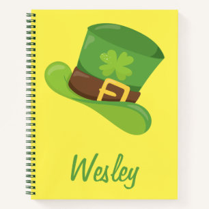 Green St. Patrick's Day hat Notebook