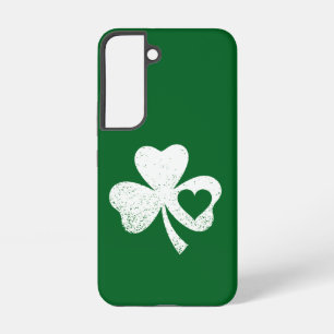 Green St Patricks Day Irish Patty's Heart Shamrock Samsung Galaxy Case