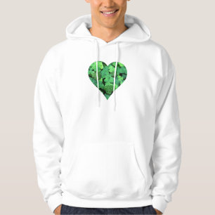 Green St. Patties day green shamrock Irish hearts Hoodie
