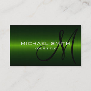 Green Stainless Metal Professional Business Card