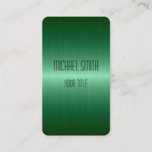 Green Stainless Steel Metal Business Card